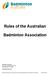 Rules of the Australian. Badminton Association