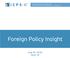 Foreign Policy Insight. July 29, 2015 Issue 19