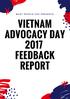 VIETNAM ADVOCACY DAY 2017 FEEDBACK REPORT