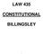 LAW 435 CONSTITUTIONAL BILLINGSLEY