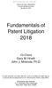 Fundamentals of Patent Litigation 2018