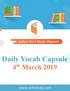 Daily Vocab Capsule. 4 March 2019