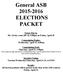 General ASB ELECTIONS PACKET